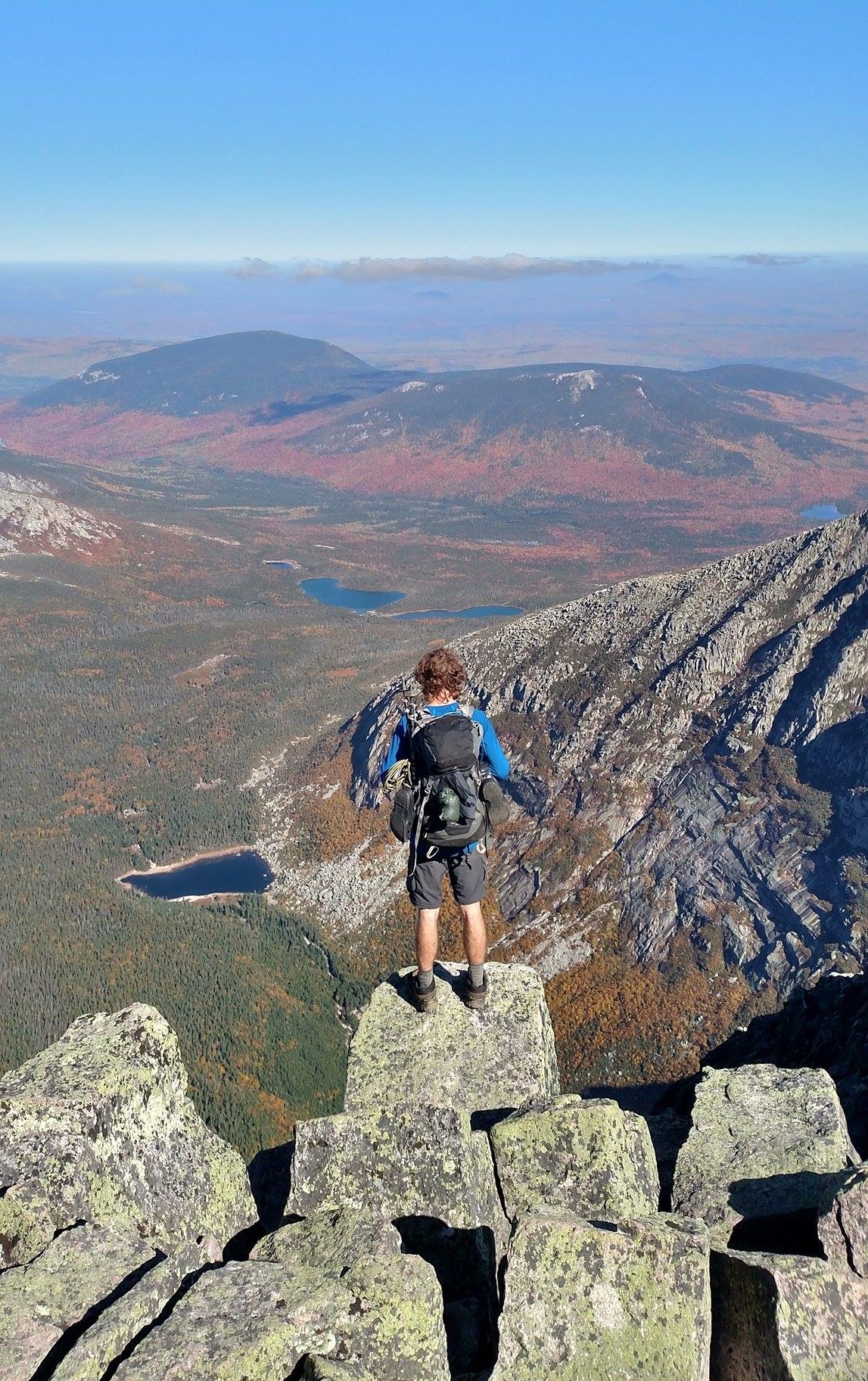 Me finishing the Appalachian Trail at Mount Katahdin